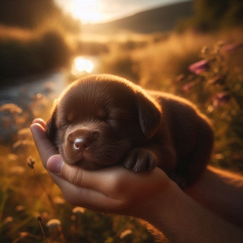 Chocolate labrador cross - chocolate,
