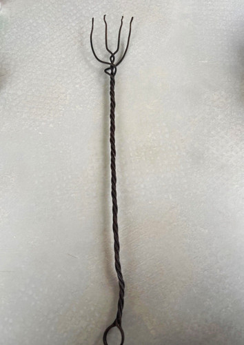 Brass toasting fork long - brass,