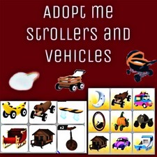 Adopt Me CHEAP vehicles and strollers  - FAST DELIVERY