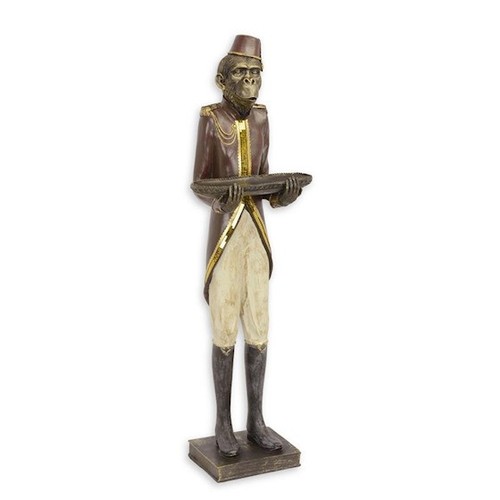 Monkey butler statue - monkey, resin