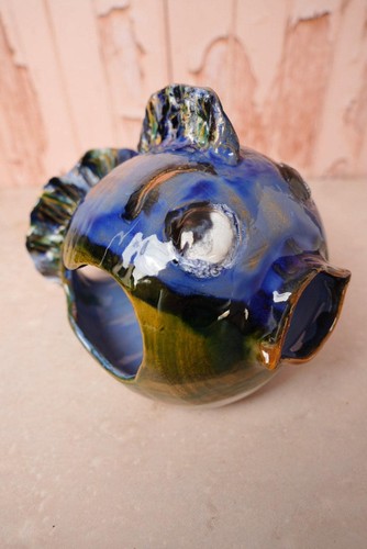 Vintage ceramic fish - vintage, candle