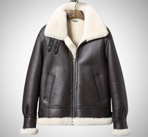 Men bomber brown jacket - bomber,
