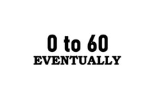 0 TO 60 sticker/decal funny car/van/camper bumper joke skoda VW ford landrover