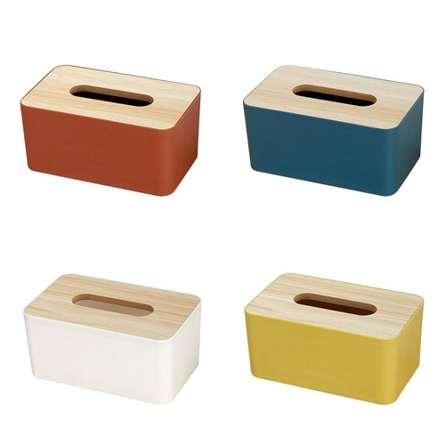 Desktop wooden tissue boxes - wooden,