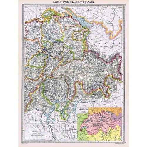 Antique map 1906 eastern - map,