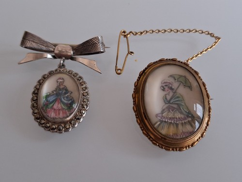 Vintage brooches both - vintage,