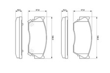 Brake pads 0 986 460 997 BOSCH for NISSAN SUNNY III SUNNY III Liftback 100NX