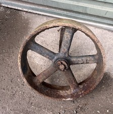 Vintage Cast Iron Cart Wheel