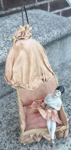 Porcelain half doll - porcelain, boudoir