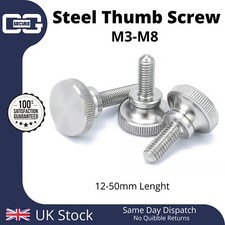 Steel knurled thumb screw - knurled, m3