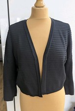 Roman black Ribbed Shrug short
