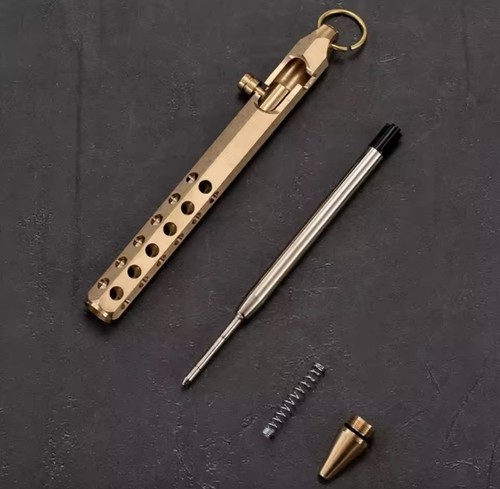 Solid gold brass bolt - solid, action