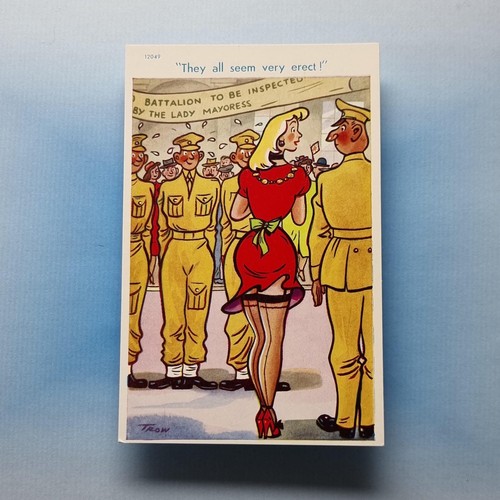 Saucy comic postcard army - saucy,