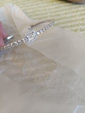 BNWOT Diamonique Emerald Cut Bangle