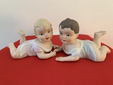 Antique Pair Of Bisque Piano