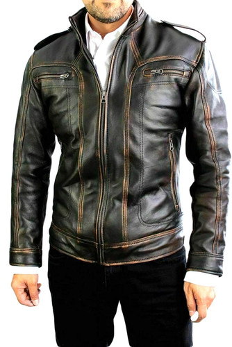 Men distressed black genuine - distressed,
