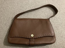 Brown Leather Handbag Pia New