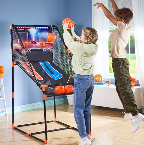 Double shot basketball - double,