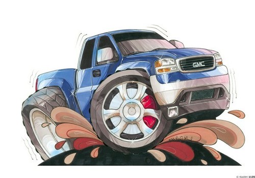 Gmc sierra 4x4 blue - blue, koolart