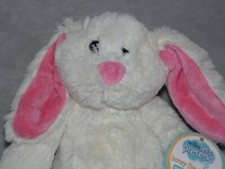 Wilko bunny soft toy NEW white rabbit cream Honey pink ears