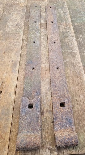 Old cast iron strap gate - strap, door