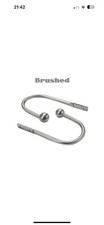 Curtain Hold Backs Wall Tiebacks Set Of 4 brushed chrome 2 pairs