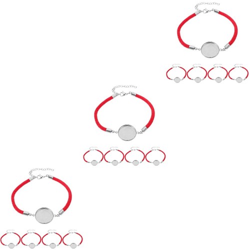 15pcs red bezel bracelet - red,