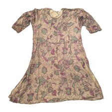 Vintage Raw Silk Dress Large
