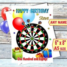 Birthday Card Darts Dartboard