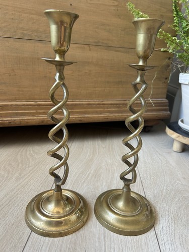 Vintage brass open barley - brass,