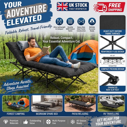Folding camping cot - bed, with