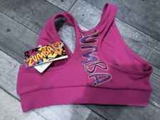 zumba pink bra top fitness gym cropped sports dance workout Size XS 6-8