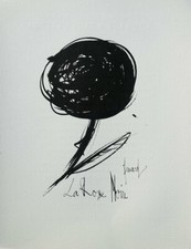 Bernard Buffet: La Rose Black, Engraving Signed, 1961, 197ex
