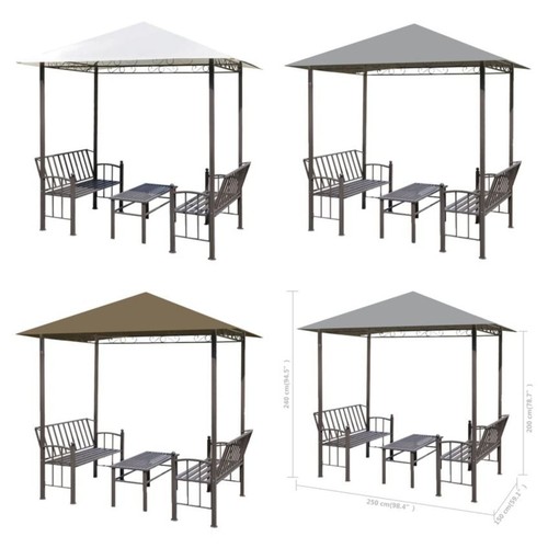 Garden pavilion with - garden, table