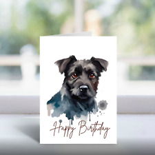Patterdale Terrier Birthday Card | A5 Dog Greeting for Terrier Owners