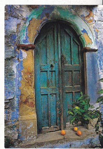 Doorway greece postcard unused - greece,