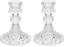 Glass Candlestick Holder