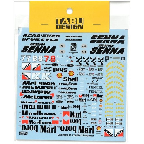 Decals mclaren mp4 8 full - 1/20,