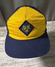 Cub Scout Snapback Hat Size Medium/Large 7-7 1/2 Cap Wold Patch Blue & Yellow