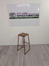 Barstool, Walnut Seat, Copper Frame