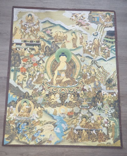 Large antique tibetan thangka - large,