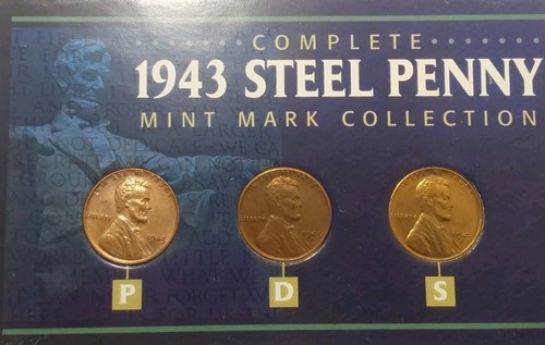 1943 lincoln steel wheat - p, s