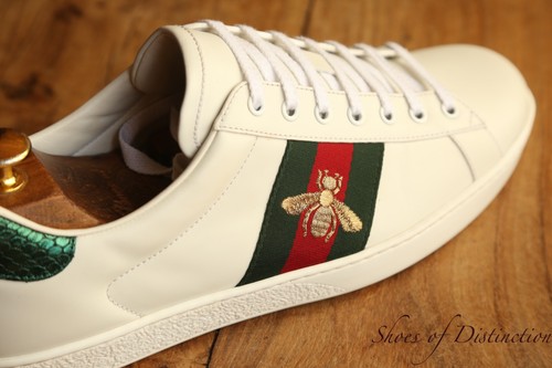Gucci ace bee motif - gucci, white