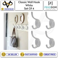 4 x Matt White Classic Vintage