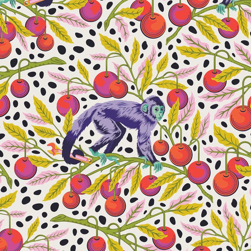 Oop yard tula pink - pink, monkey
