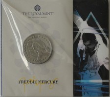 2025 Freddie Mercury UK £5 Five Pound BU Coin Royal Mint Sealed Pack 