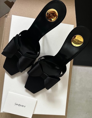 Ysl tuxedo sandals black 6 - sandals,