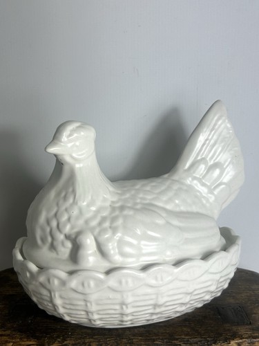 Vintage egg storage hen - hen, /