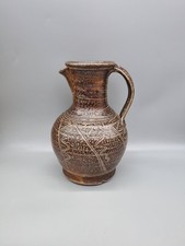 A Large Studio Pottery Salt Glazed Jug / Pitcher, Unmarked.