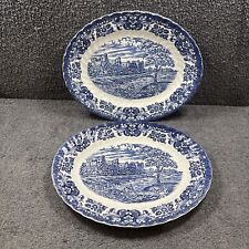2 x Vintage Platter / Serving  Plates "Olde Country Castles" Ironstone 1884